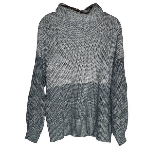 American Eagle two tone chunky knit Women’s long sleeve sweater size M - Picture 2 of 6